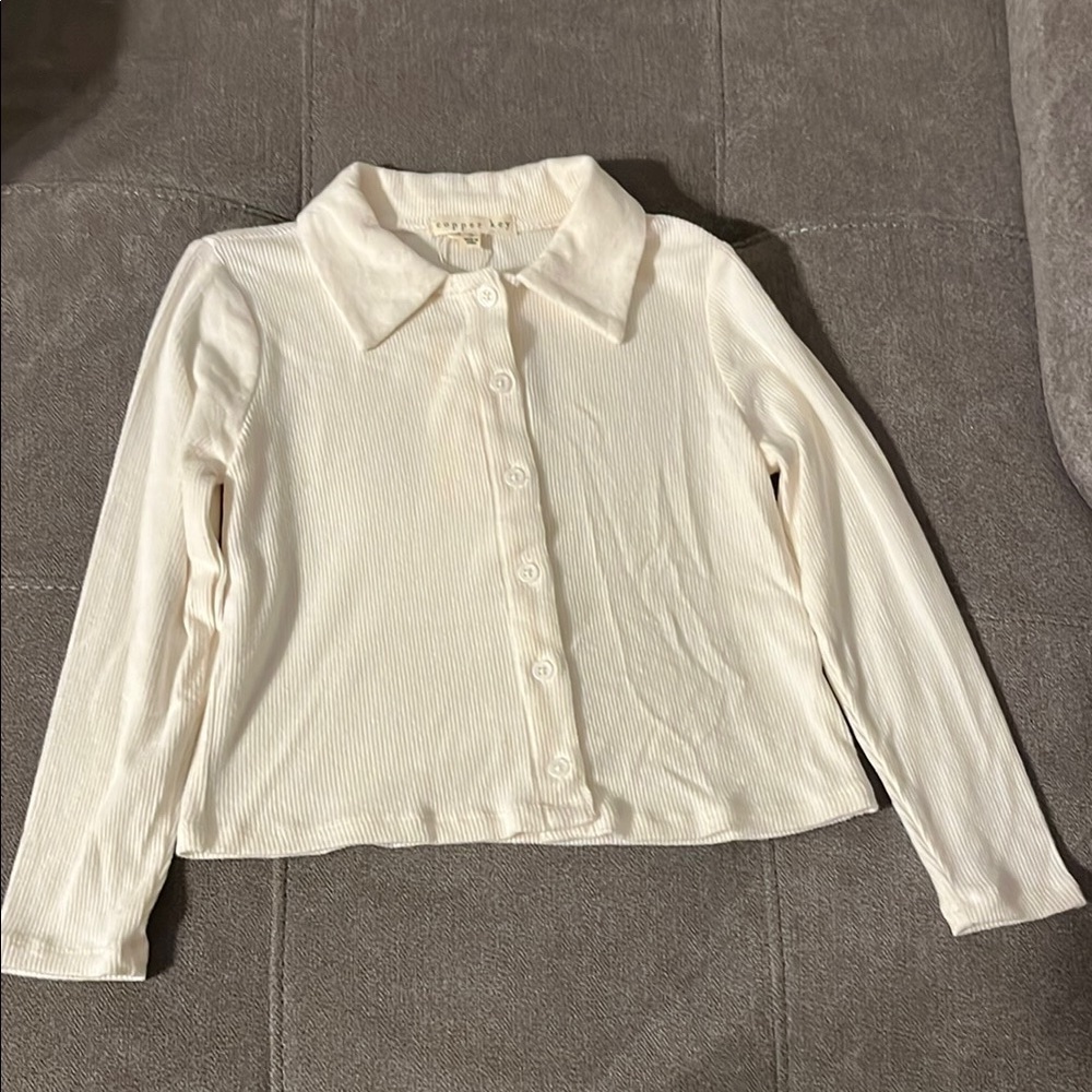 Copper Key Cream Collared Shirt